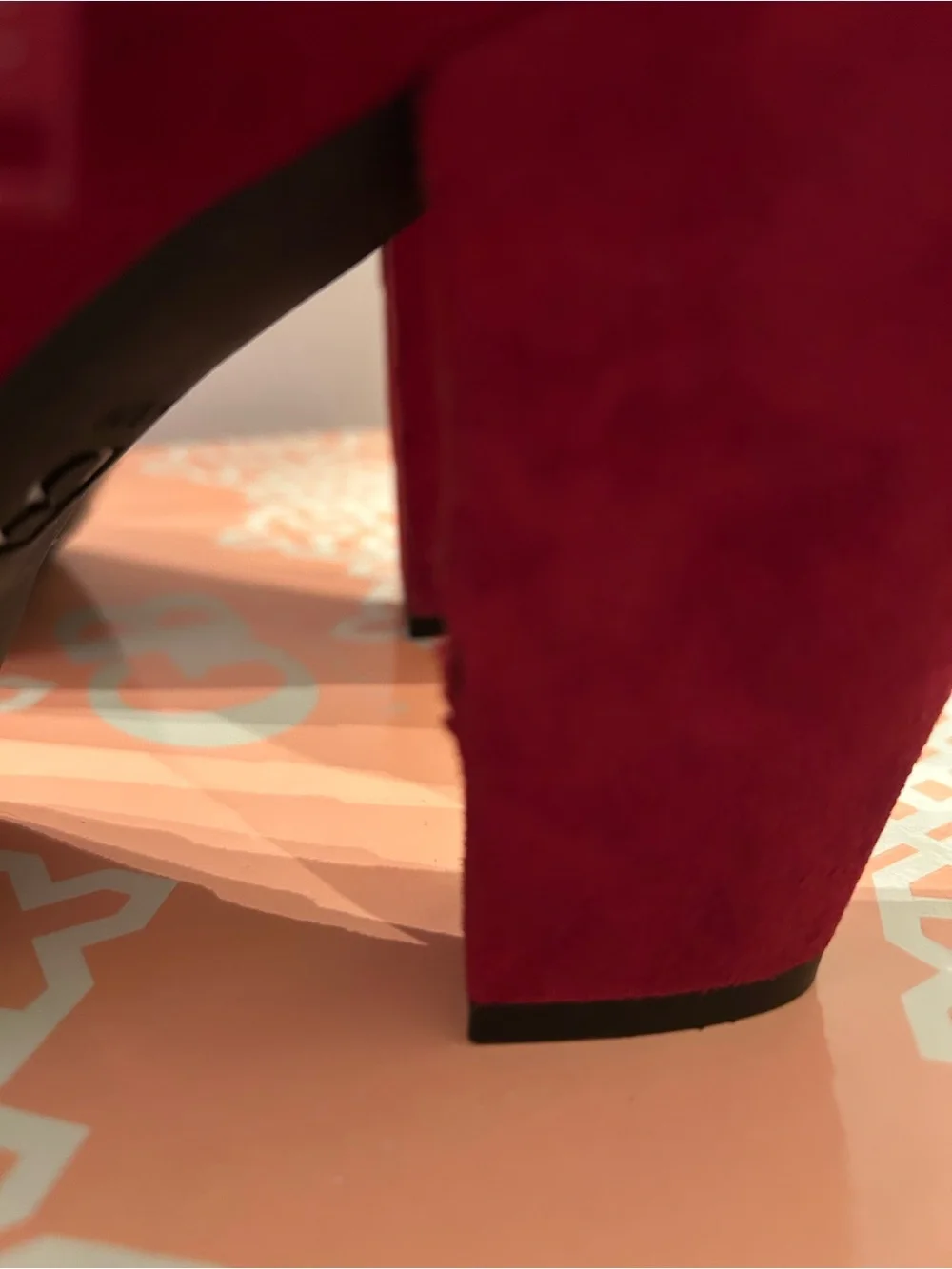 Gianni Bini Crimson Red Suede Platform Ankle Booties